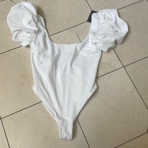 ZARA white one piece swimsuit